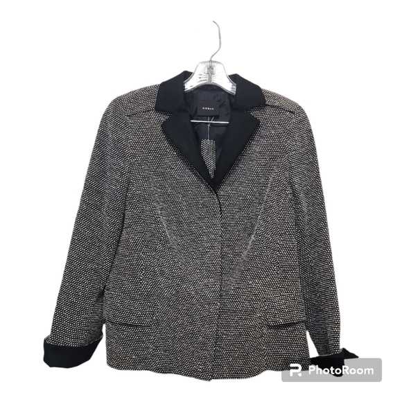 Akris Jackets & Blazers - NWOT Akris Wool Black White Blazer Jacket Size 14